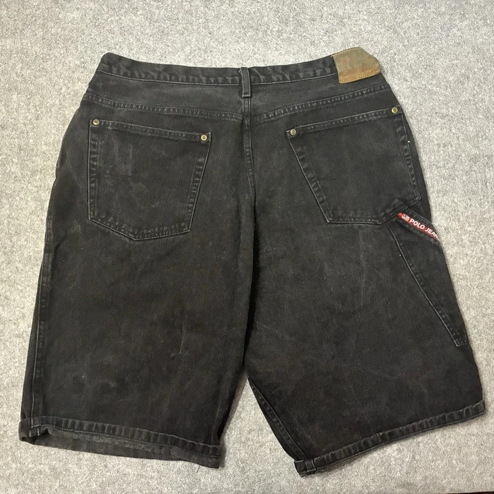 Vintage Polo Ralph Lauren Jeans Mens Shorts 36 Denim C-5 Carpenter Baggy Y2K